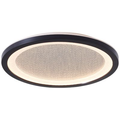 Painel LED de teto preto moderno, Yamal, 16W, LED 3000K