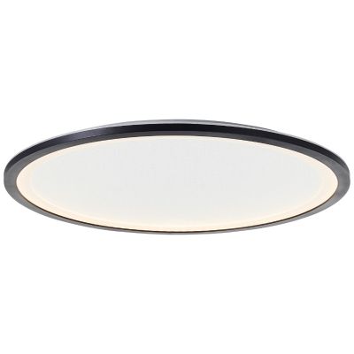 Painel LED de teto preto moderno, Yamal, 36W, LED ajustável de branco quente a branco frio, com comando à distância