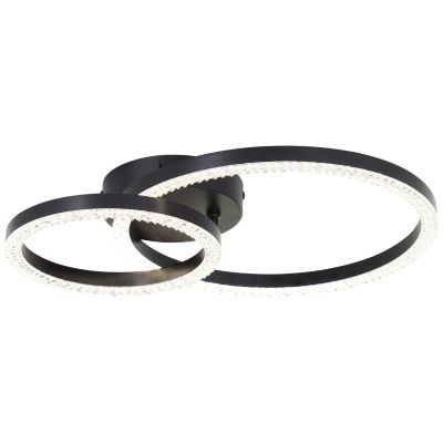 Candeeiro de teto preto design, Maladon, 20W, LED 4000K