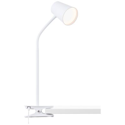 Candeeiro com mola branco de plástico, Musab, 7W, LED 3000K, regulável em 3 níveis