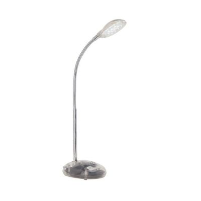 Candeeiro de secretaria transparente de plástico, Marenthe, 2W, LED 6000K, com interruptor