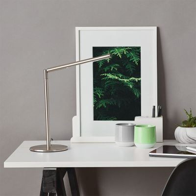 Candeeiro de secretaria cromo design, Krisje, 6W, LED 6400K, com interruptor