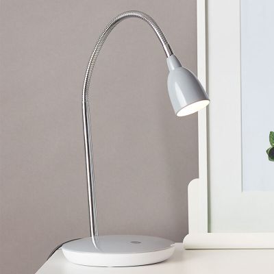 Candeeiro de secretaria cinzento de plástico, Kit, 3W, LED 3000K, com interruptor