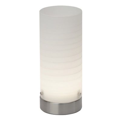 Candeeiro de mesa branco de vidro, Mexi, 3W, LED 3000K, com interruptor