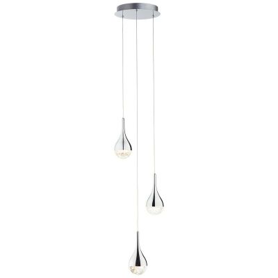 Candeeiro suspenso cromo clássico, Emma, 5W, LED 3000K
