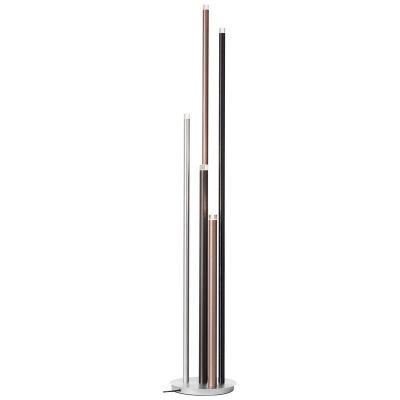 Candeeiro de pé prateado moderno, Olivia, 4W, LED 3000K, com interruptor