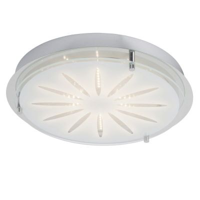 Aplique de parede cromo de vidro, Danae, 15W, LED 3000K