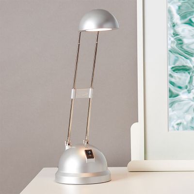 Candeeiro de secretaria cinzento moderno, Louna, 6W, LED 2700K, com interruptor