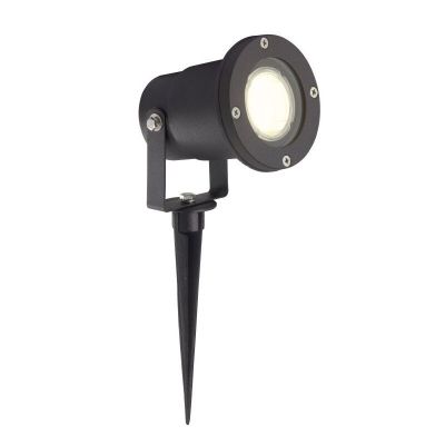 Foco com estaca preto de alumínio, Shanna, IP44