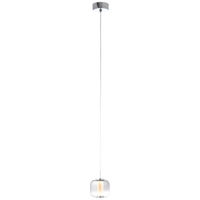 Candeeiro suspenso cromo design, Emmely, 7W, LED 3000K