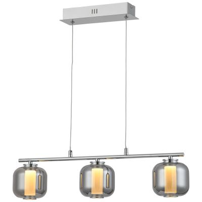 Candeeiro suspenso cromo design, Emmely, 17W, LED 3000K