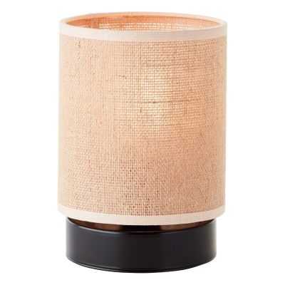 Candeeiro de mesa bege rústico, Quintus, com interruptor