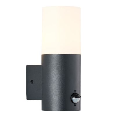 Candeeiro de parede exterior com sensor de movimento antracite moderno, Quenten, IP44