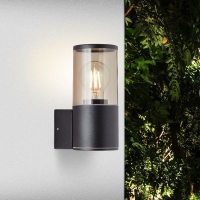 Candeeiro para exterior preto moderno, Sherwin, IP44