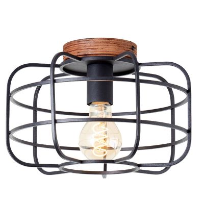 Candeeiro de teto preto industrial, Taede
