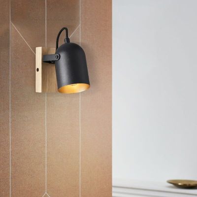 Foco de parede dourado industrial, Veroniek