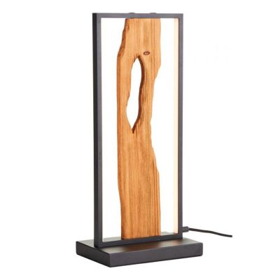Candeeiro de mesa castanho rústico, Raynor, 10W, LED 3000K, com interruptor