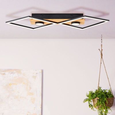 Plafon preto moderno, Virginia, 32W, LED 3000K