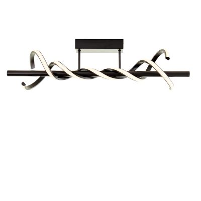 Candeeiro de teto preto moderno, Quang, 16W, LED 3000K