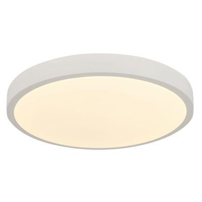 Plafon branco moderno, Asude, 60W, LED ajustável de branco quente a branco frio, com comando à distância