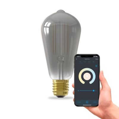 Lâmpada LED inteligente Calex E27 cinza, 7W, 1800K