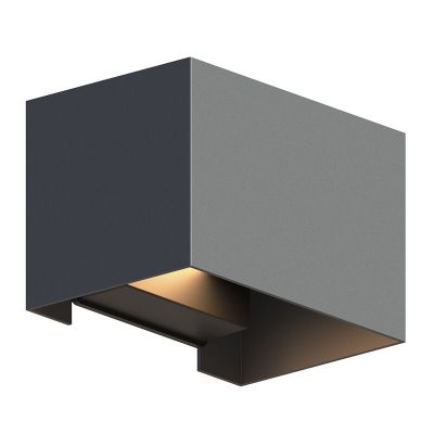 Candeeiro up down de alumínio antracite, Dion, 7W, LED 3000K, IP54
