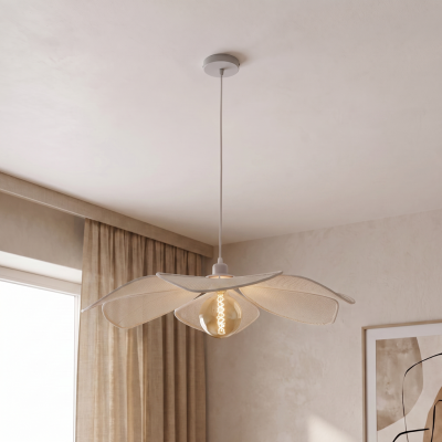 Candeeiro suspenso branco industrial, Calvin