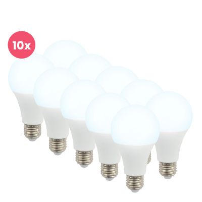 Pacote com 10 lâmpadas LED Lagiba E27 Bradley, 15W, 6500K