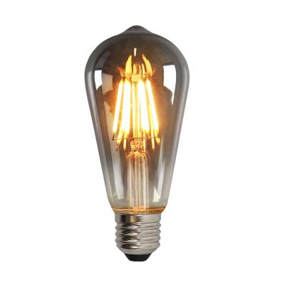 Lâmpada LED Edison E27 Olucia dimerizável, ST58, 5W, vidro fumê, 2200k