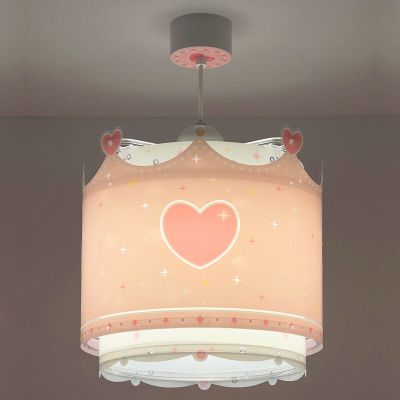 Candeeiro suspenso quarto infantil de plástico rosa, Prinses
