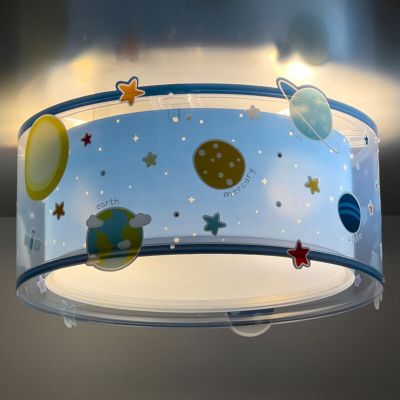 Plafon quarto infantil de plástico azul, Planeten
