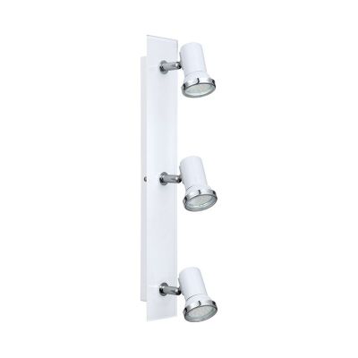 Foco de teto branco de vidro, Jasmijn, IP44