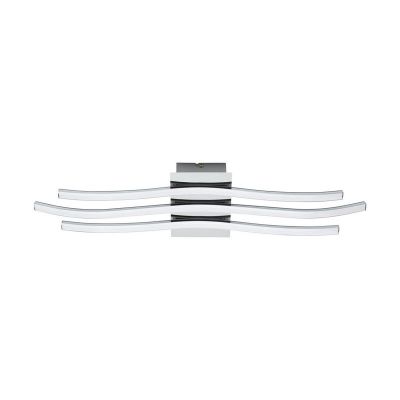 Candeeiro de teto cromo de plástico, Therese, 26W, LED 3000K