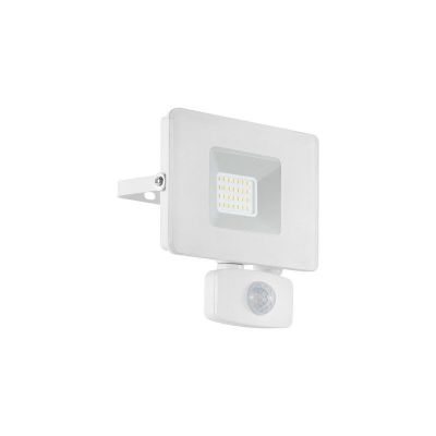 Candeeiro de parede exterior com sensor de movimento branco de alumínio, Joey, IP44