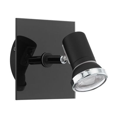 Foco de teto preto de aço, Jasmijn, IP44