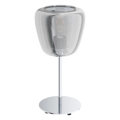 Candeeiro de mesa cromo de aço, Gauke, com interruptor