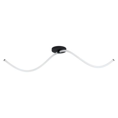 Plafon preto de aço, Allal, 12W, LED 3000K