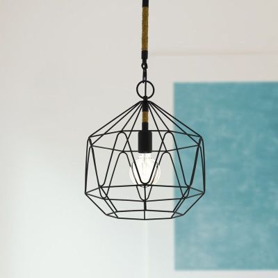 Candeeiro suspenso preto de metal, Nicki