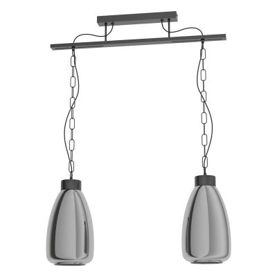 Candeeiro suspenso preto de aço, Annefleur