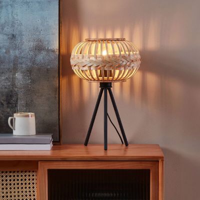 Candeeiro de mesa castanho de metal, Firenze, com interruptor