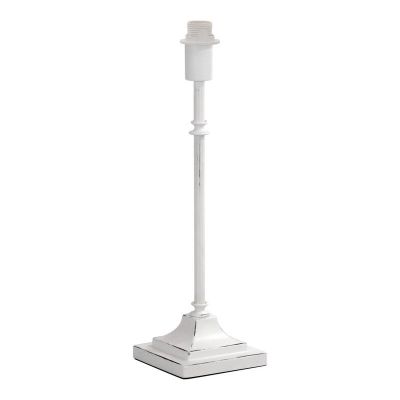 Candeeiro de mesa sem abajur branco de metal, Noah, com interruptor