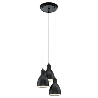 Candeeiro suspenso preto de metal, Lavinio