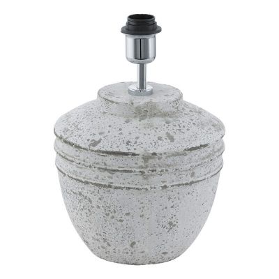Candeeiro de mesa sem abajur de cerâmica cinzento, Alana, com interruptor