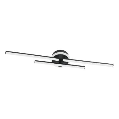 Plafon preto de plástico, Vidya, 20W, LED 4000K, regulável em 3 níveis
