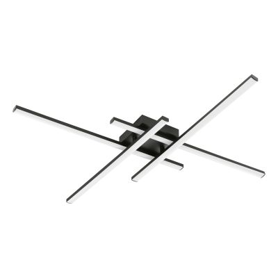 Plafon preto de plástico, Vidya, 20W, LED 4000K, regulável em 3 níveis