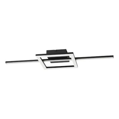 Candeeiro de teto preto de plástico, Xam, 19,5W, LED white switch