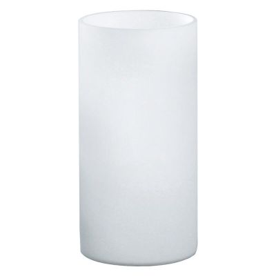 Candeeiro de mesa branco de vidro, Basken, com interruptor