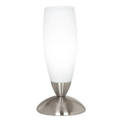 Candeeiro de mesa níquel de vidro, Enland, com interruptor