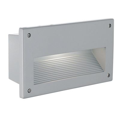 Aplique de parede embutido para exterior branco de alumínio, Anke, IP44