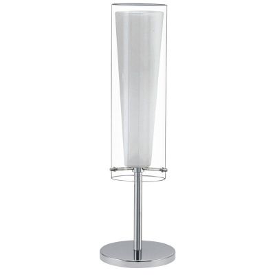 Candeeiro de mesa cromo de vidro, Barceno, com interruptor